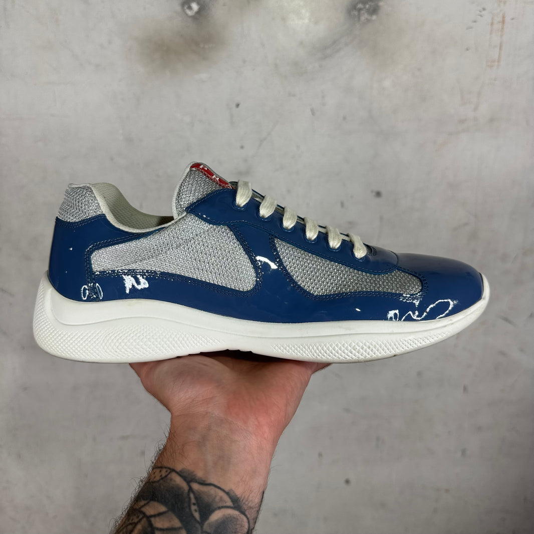 Prada Slate Blue Patent America Cups