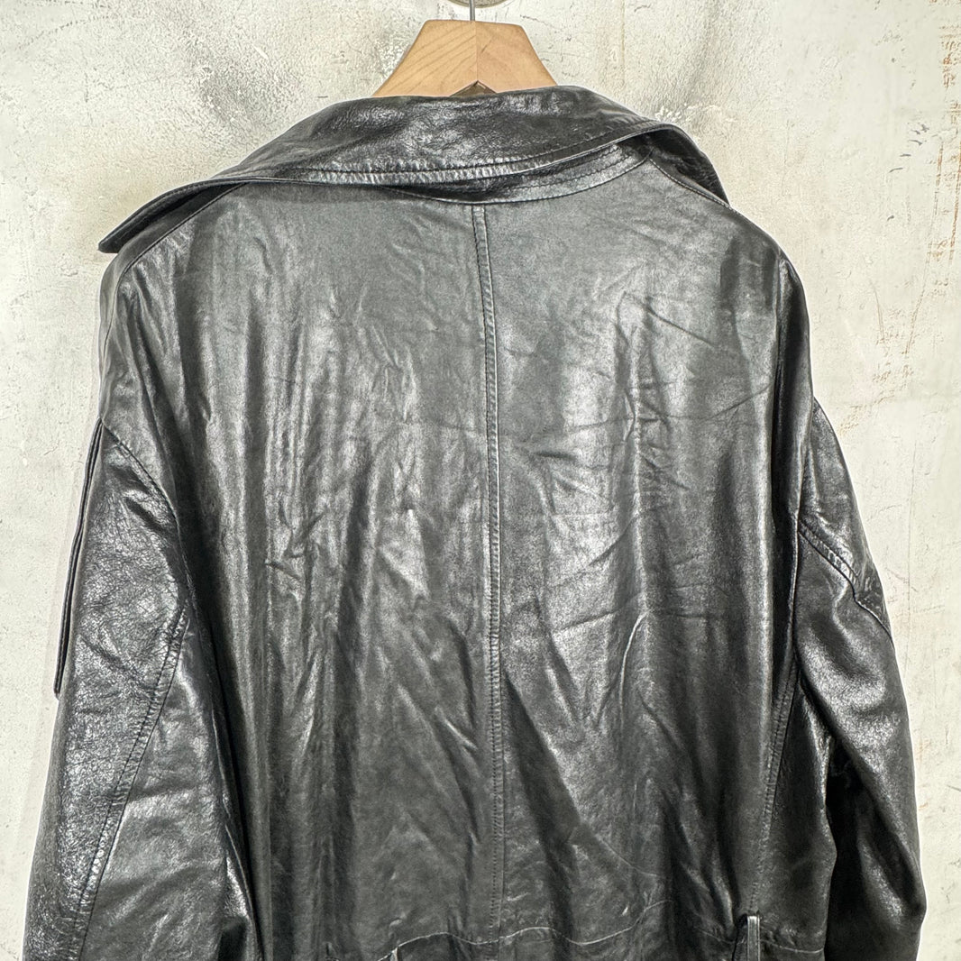 424 Leather Trenchcoat