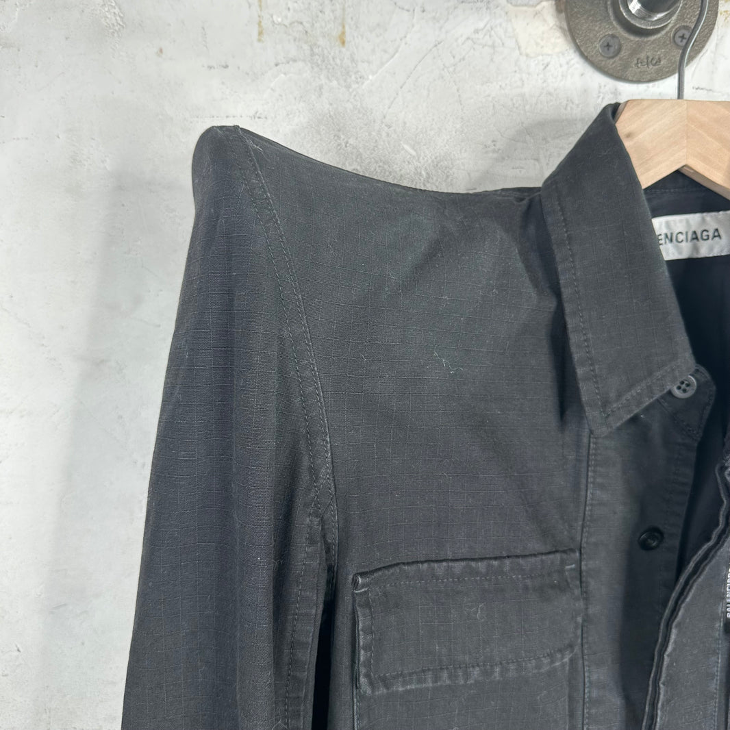 Balenciaga Ripstop ShoulderPad Overshirt