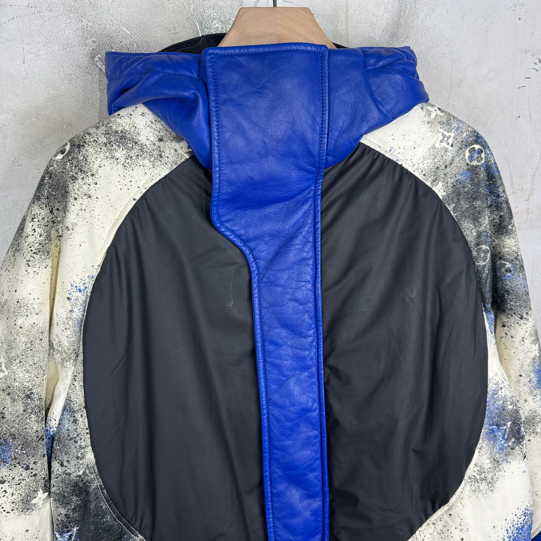 Louis Vuitton Leather Paneled Painter Down Jacket