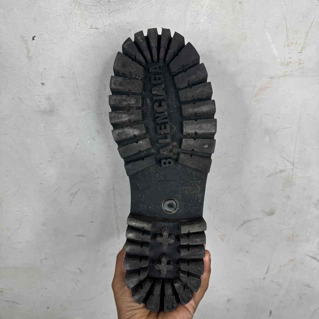 Balenciaga Croc Leather Strike Boots