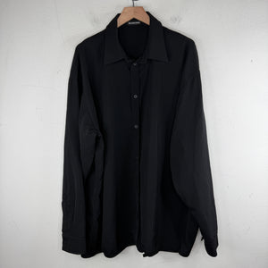 Balenciaga Layered Wool Button Up LS Shirt