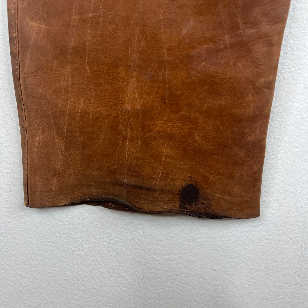 Maison Margiela Brown Leather Pants
