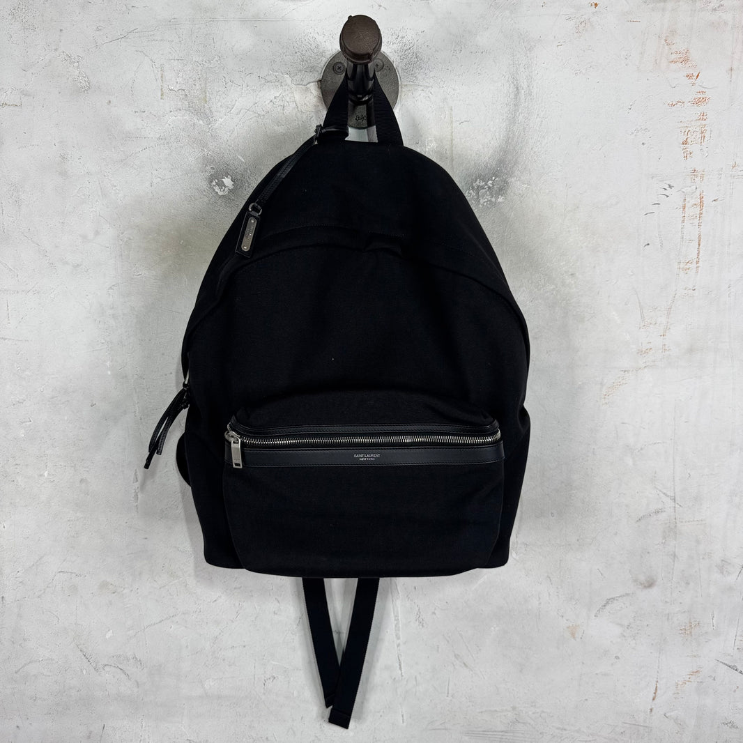 Saint Laurent Canvas Leather Backpack