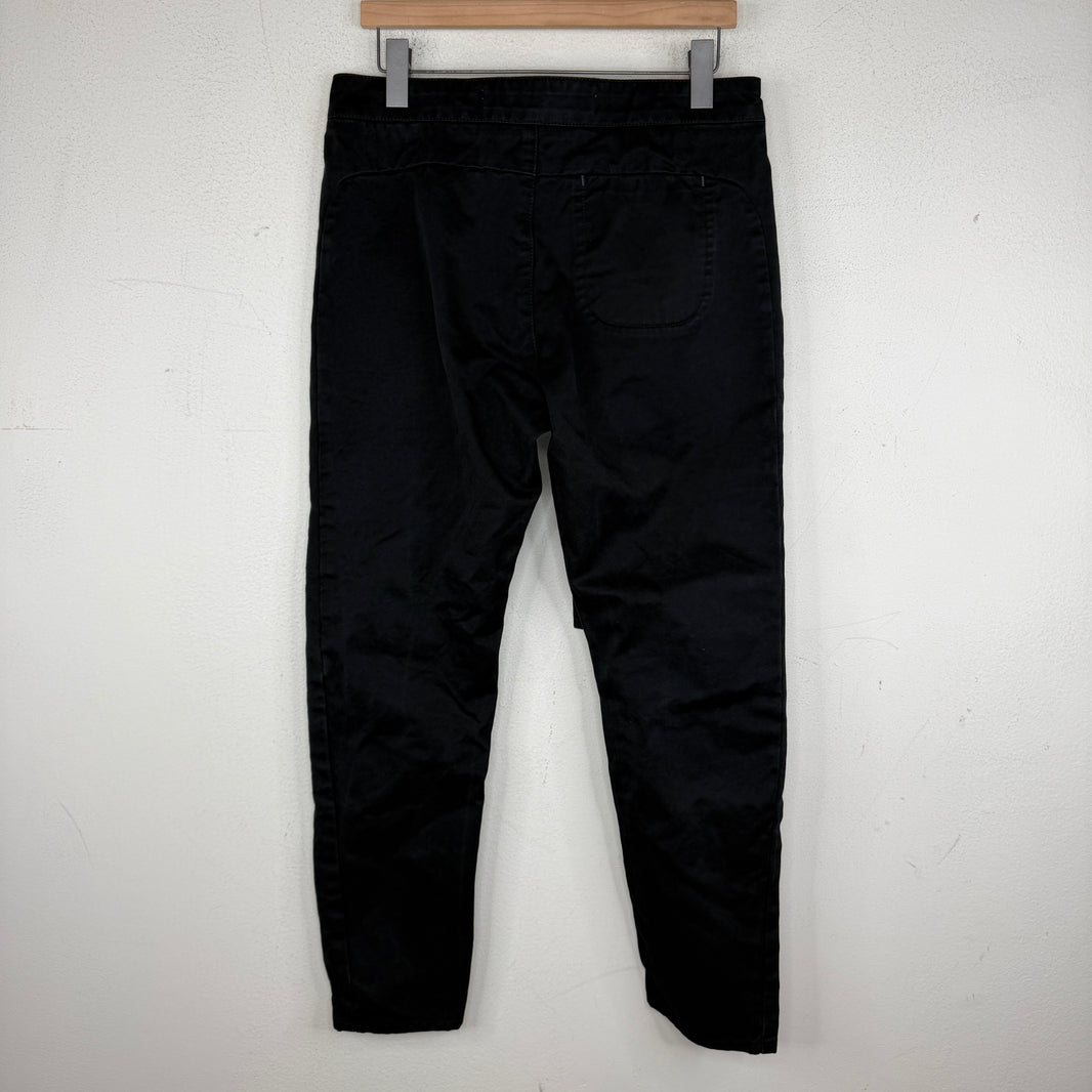 Off White Clear Buckle Black Slim Pants