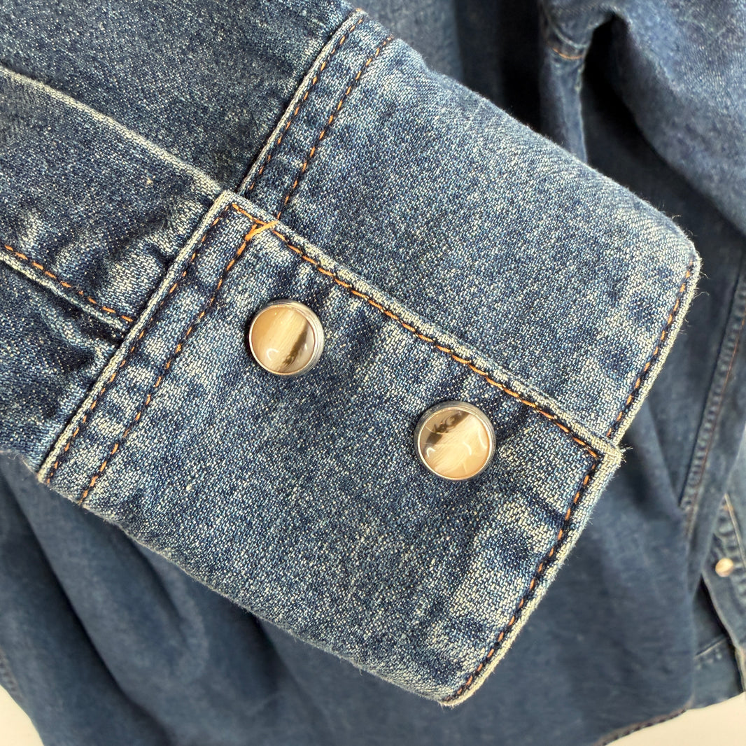 Celine Snap Button Denim LS Shirt