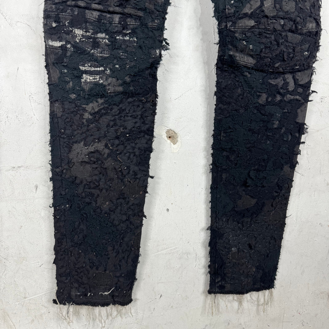 Balmain Custom Laced Boro Biker Jeans