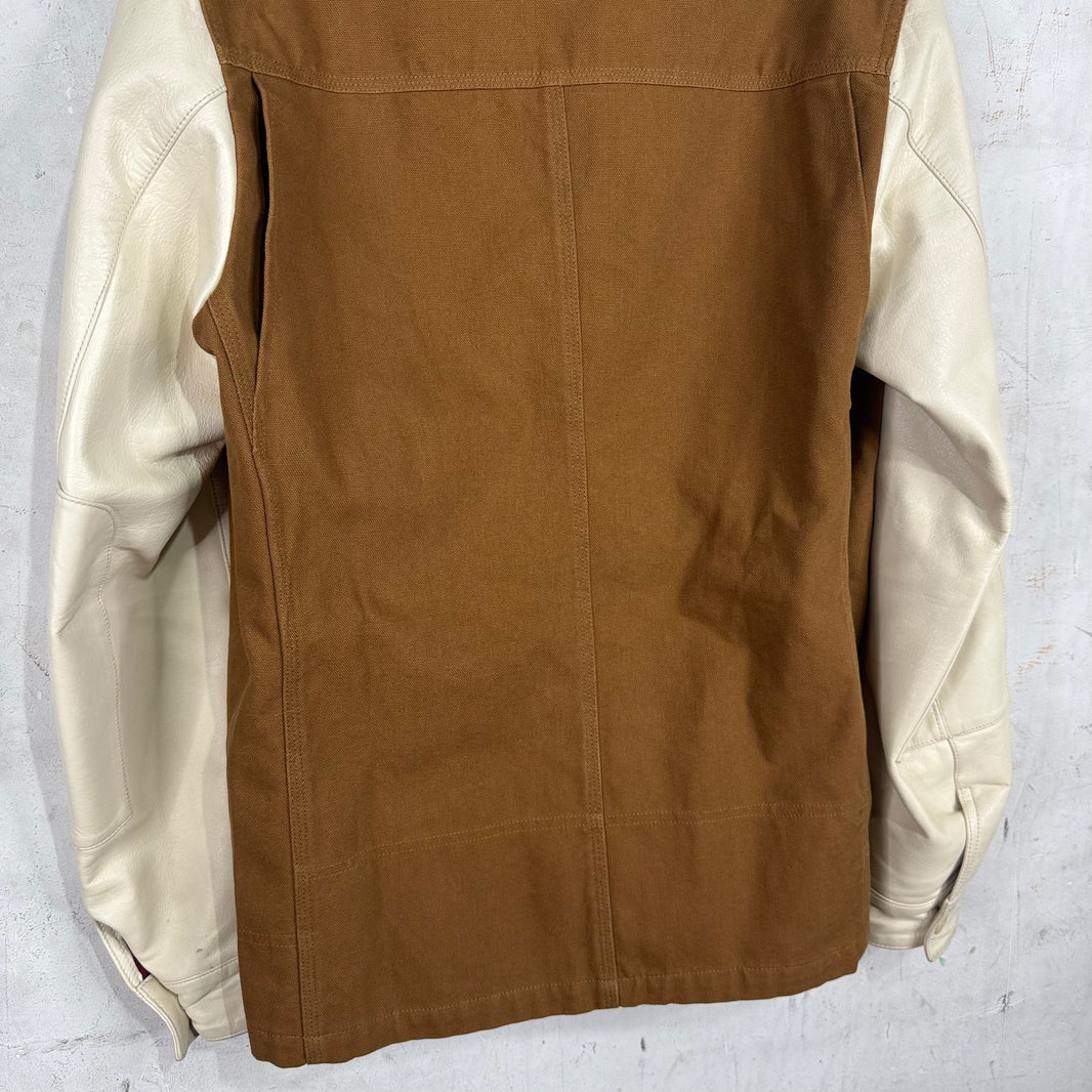 Junya Watanabe x Carhartt Leather Sleeved Chore Jacket