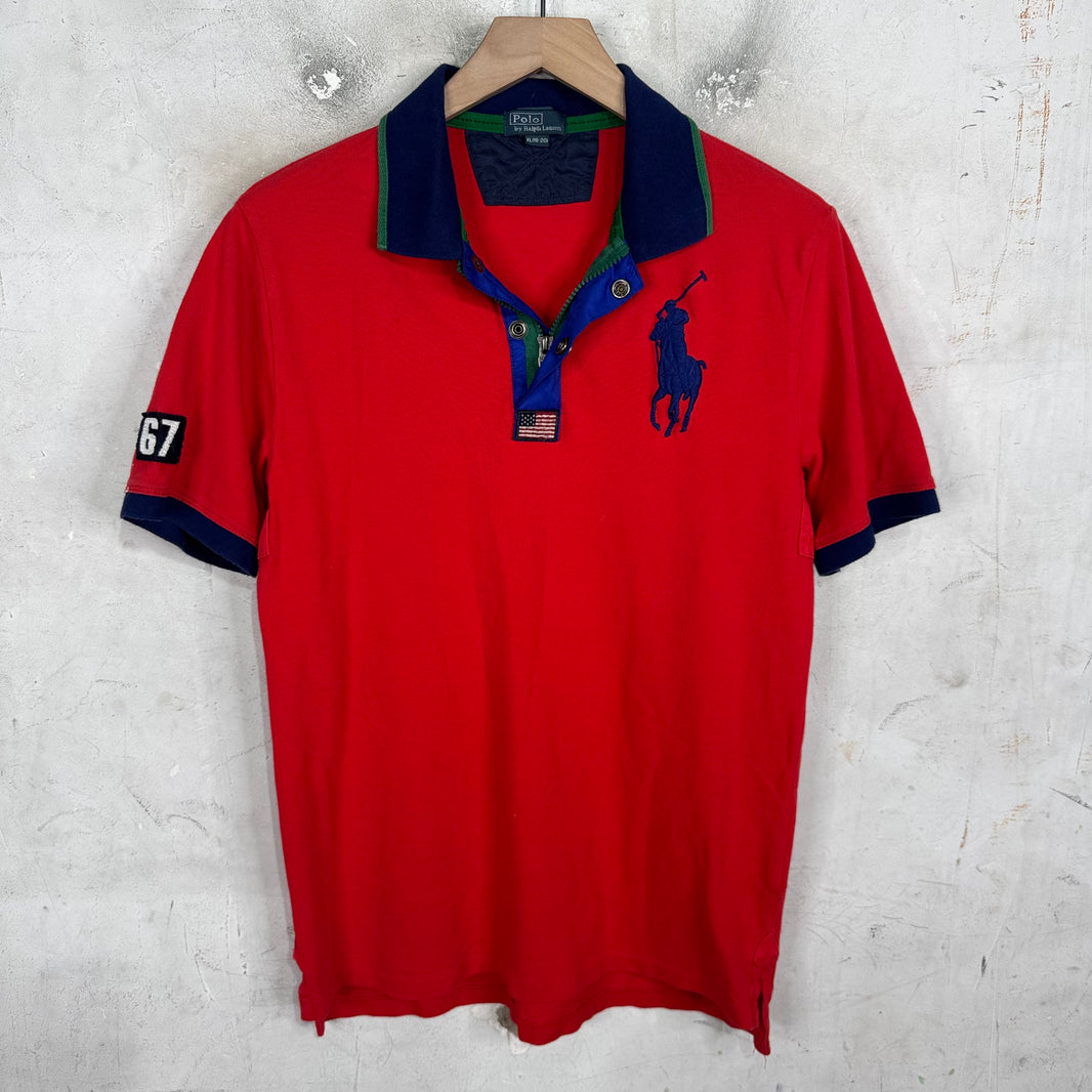 Ralph Lauren Big Pony Flag Zip Polo