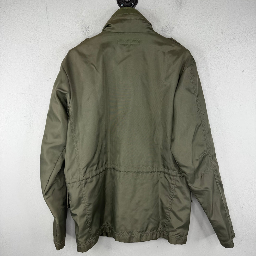 CDG Green Nylon Zip Up Coaches Jacket