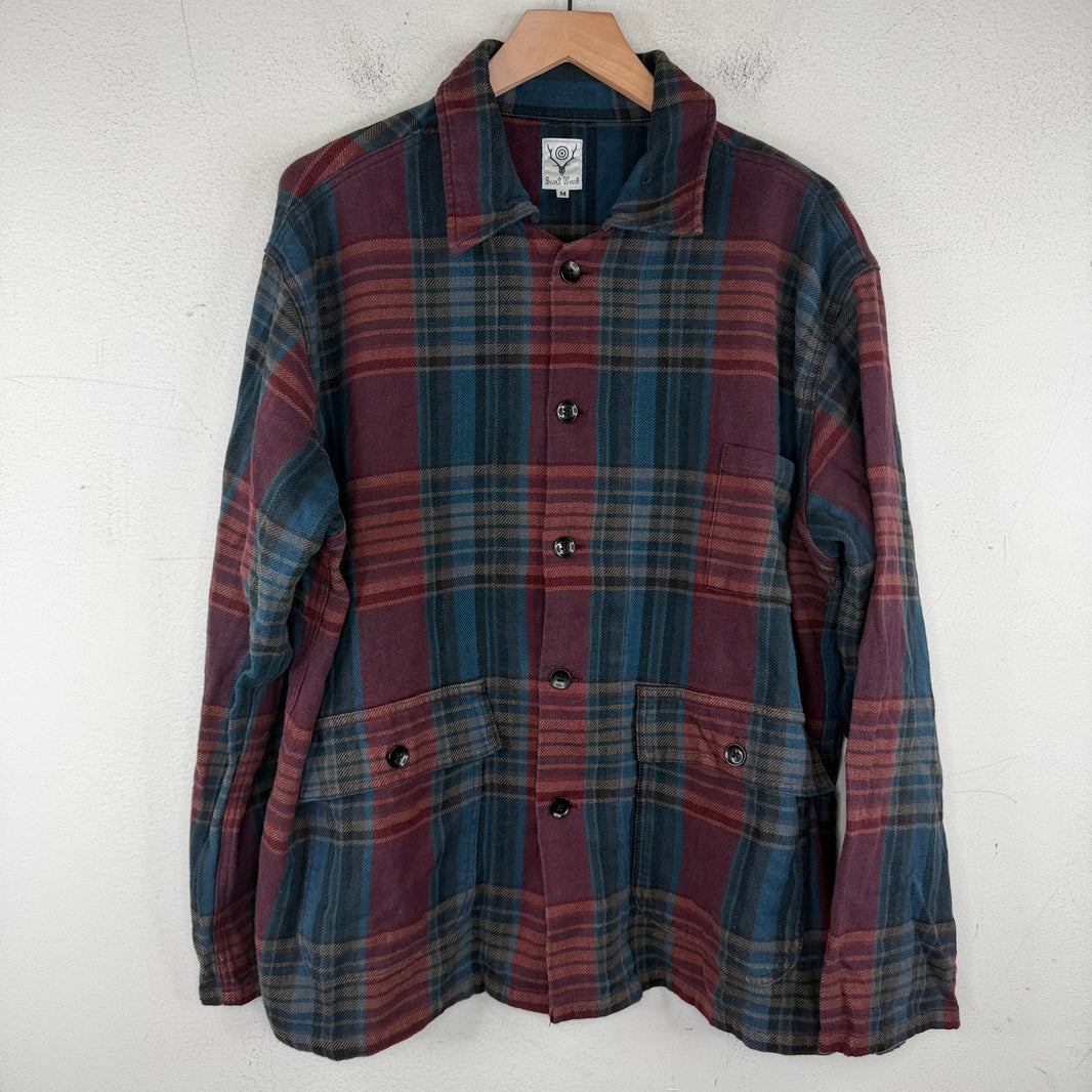 South2West8 Red/Blue Flannel Shirt