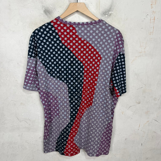 Louis Vuitton Purple Red Blue Star Monogram T-Shirt