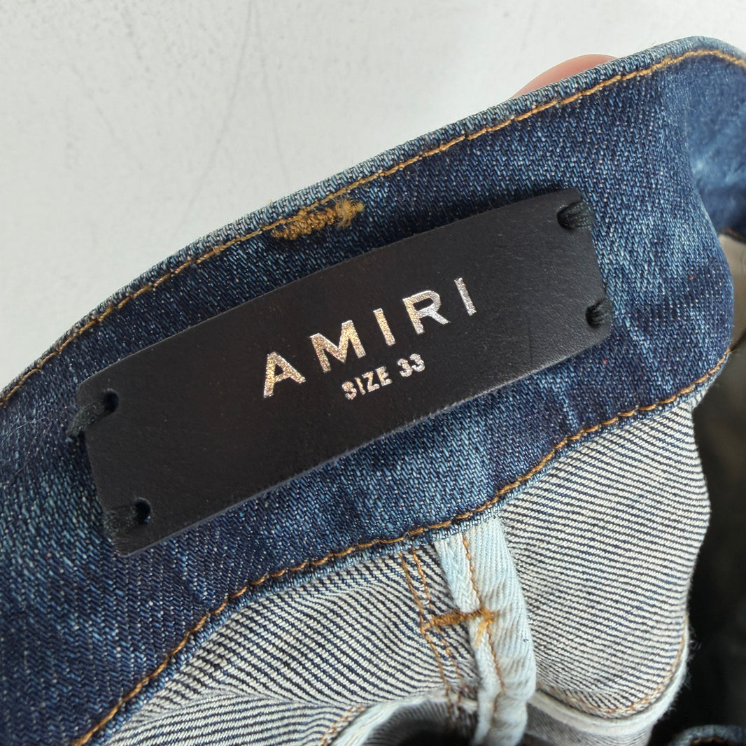 Amiri Dark Wash Blue Skinny Jeans
