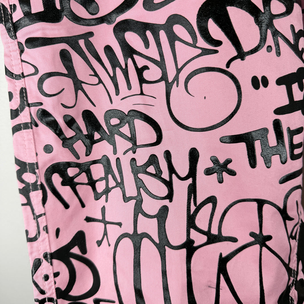 CDG Pink Graffiti Trousers