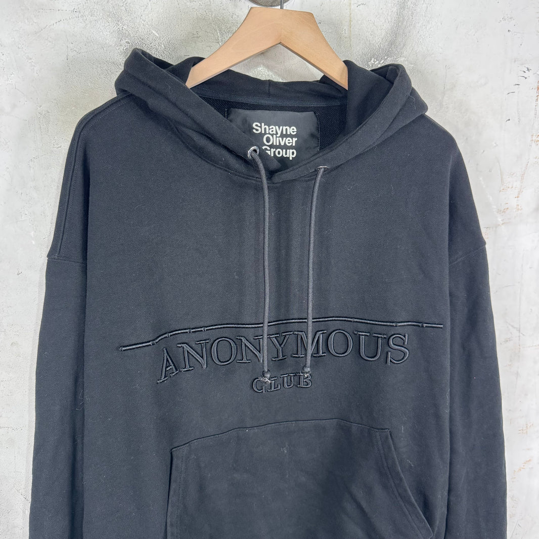 Anonymous Club Tonal Black Logo Hoodie