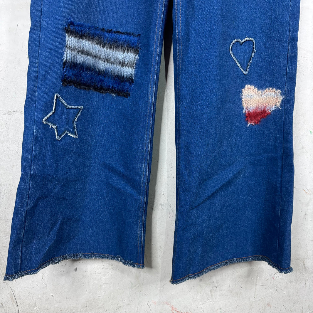 Marni Baggy Patchworked Darkwash Jeans