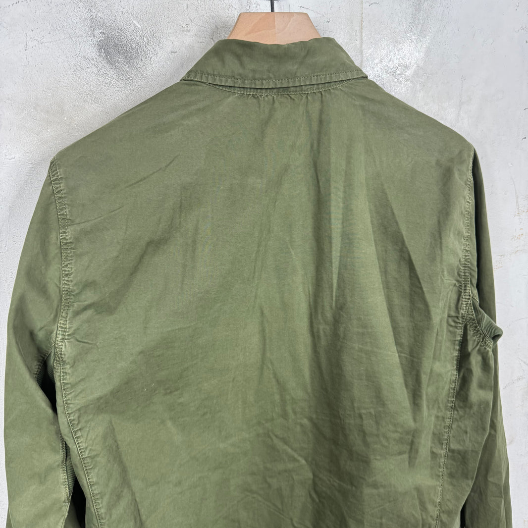 Stone Island Olive Zip Up Military Overshirt