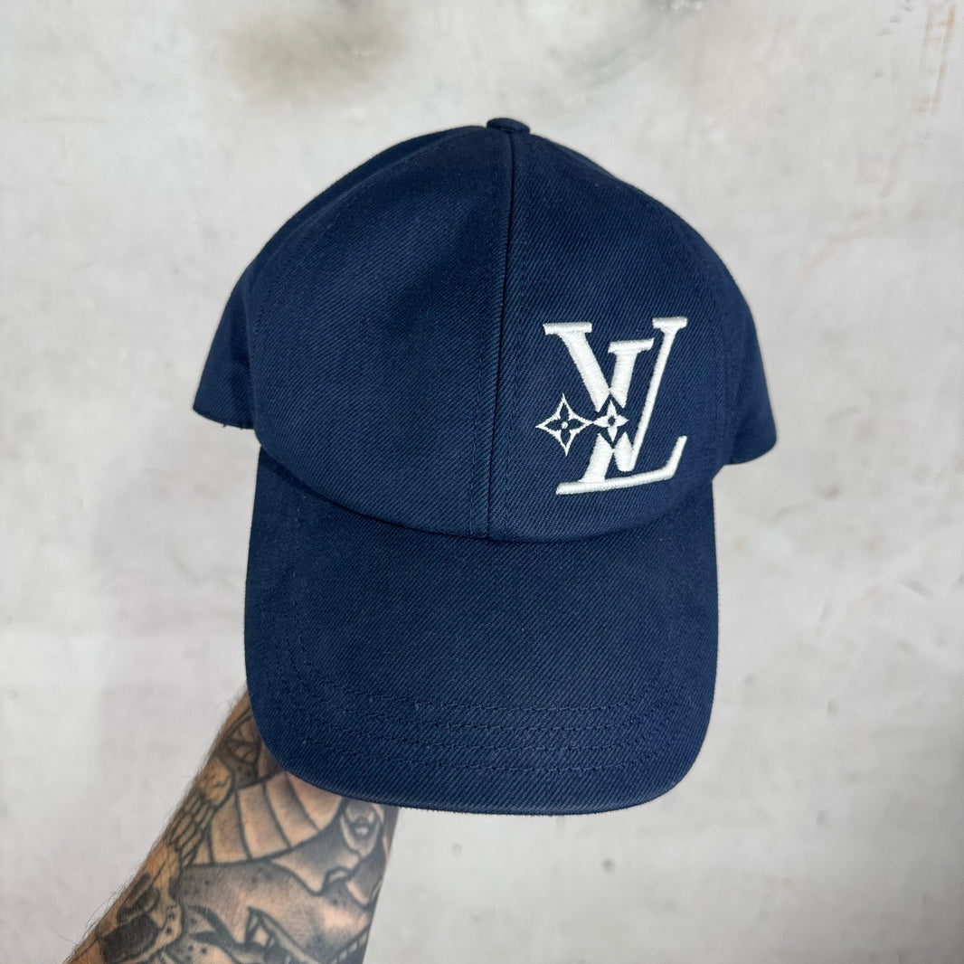 Louis Vuitton Navy Embroidered LV Hat