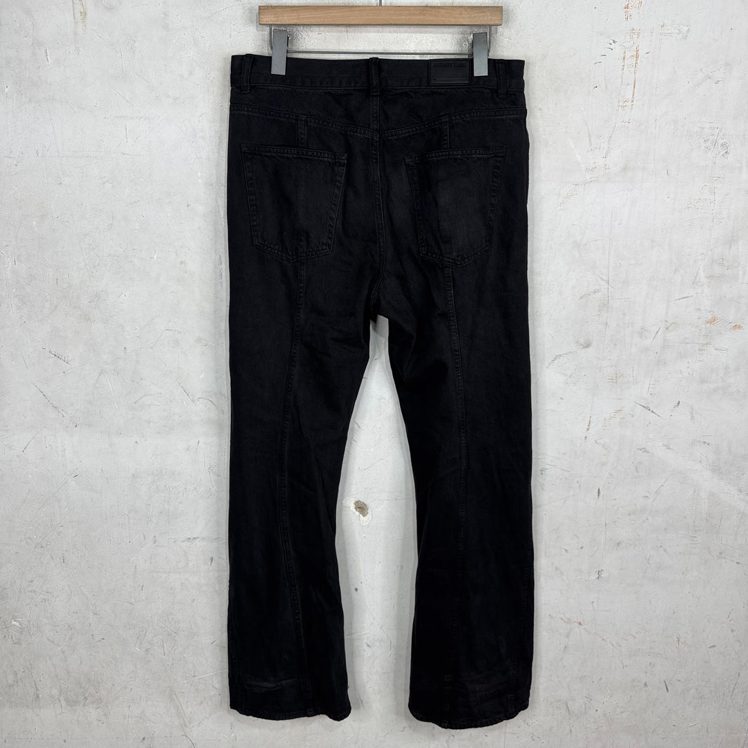 Helmut Lang Front & Back Seam Black Denim Jeans