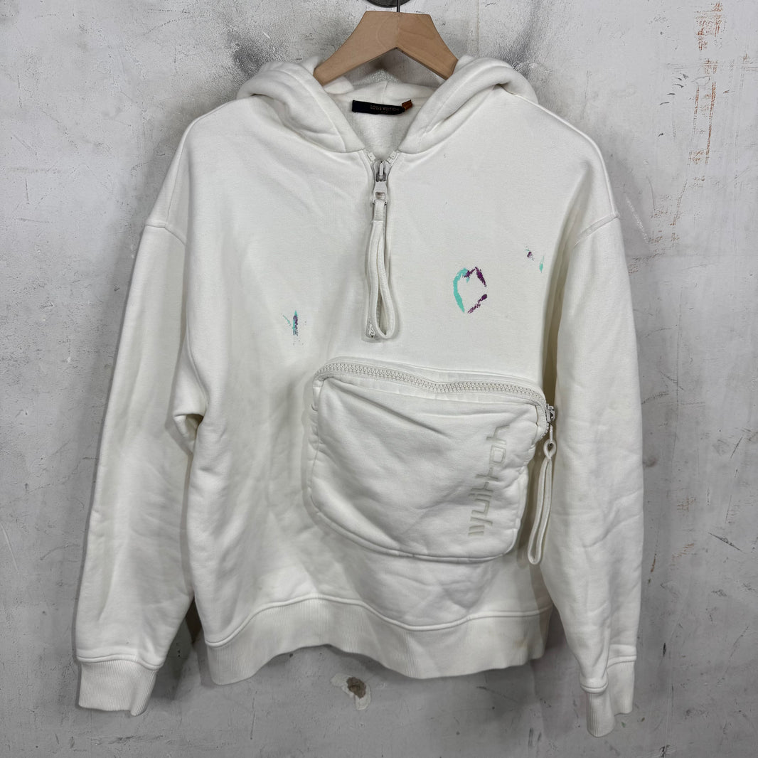 Louis Vuitton Painter 3D Pocketed Half Zip Sweatshirt