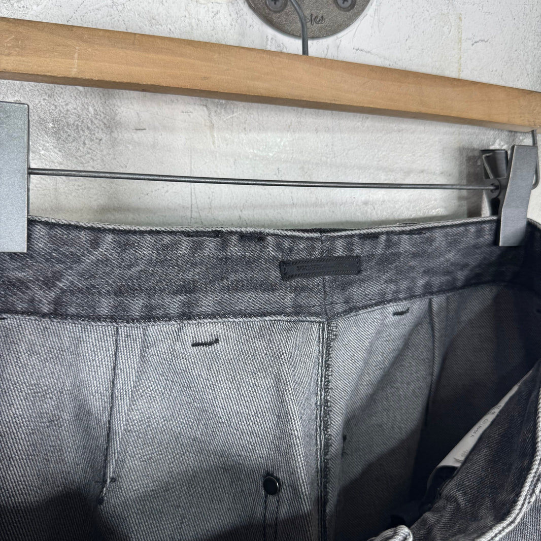 Prada Washed Charcoal Plaqued Carpenter Jeans