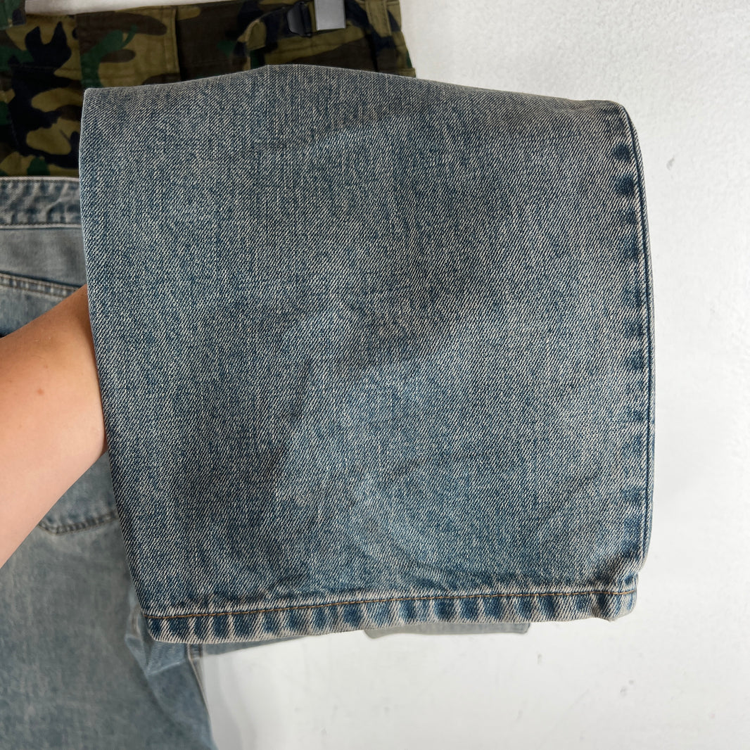 Balenciaga Camo Double Layer Denim Jeans