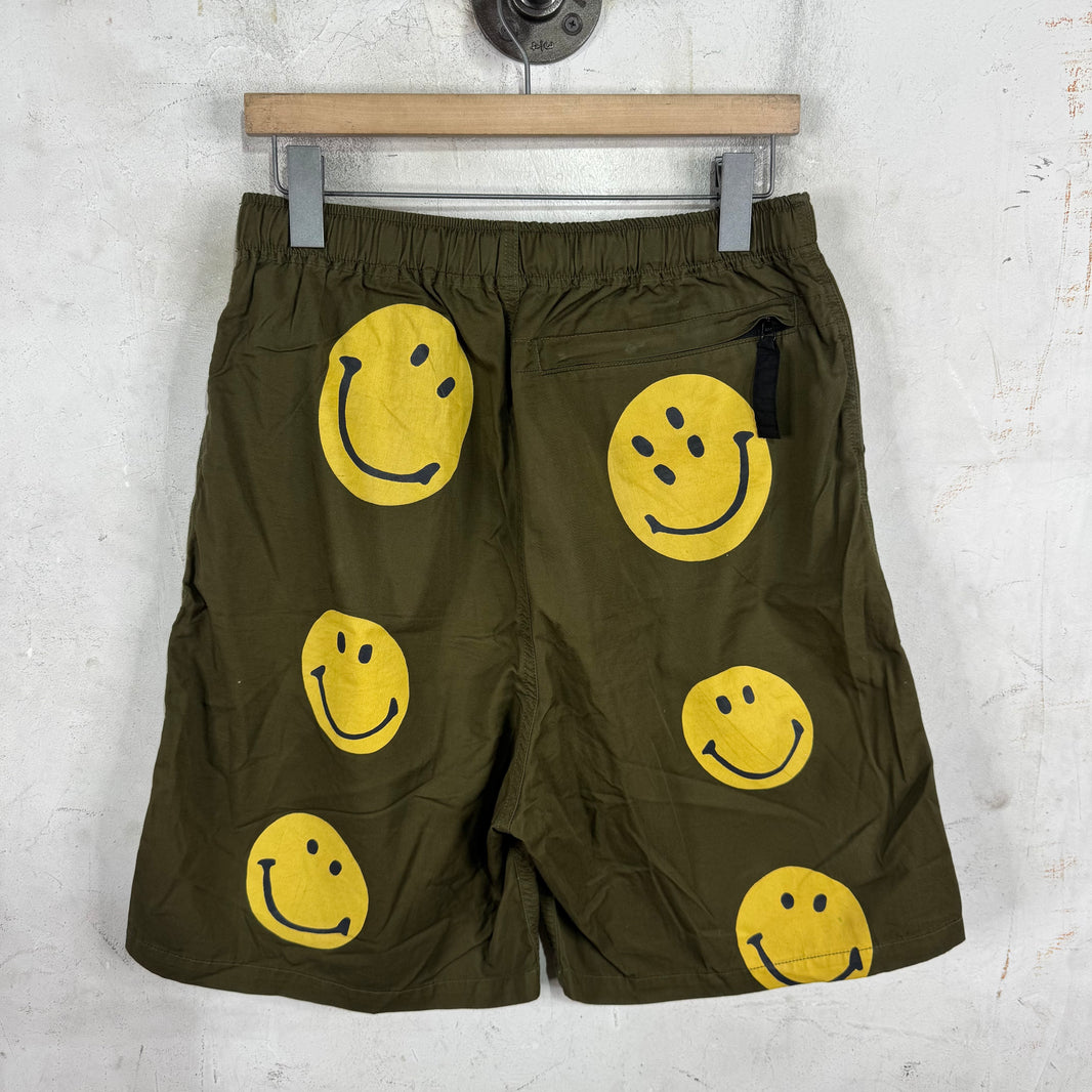 Kapital Olive Smiley Belted Shorts