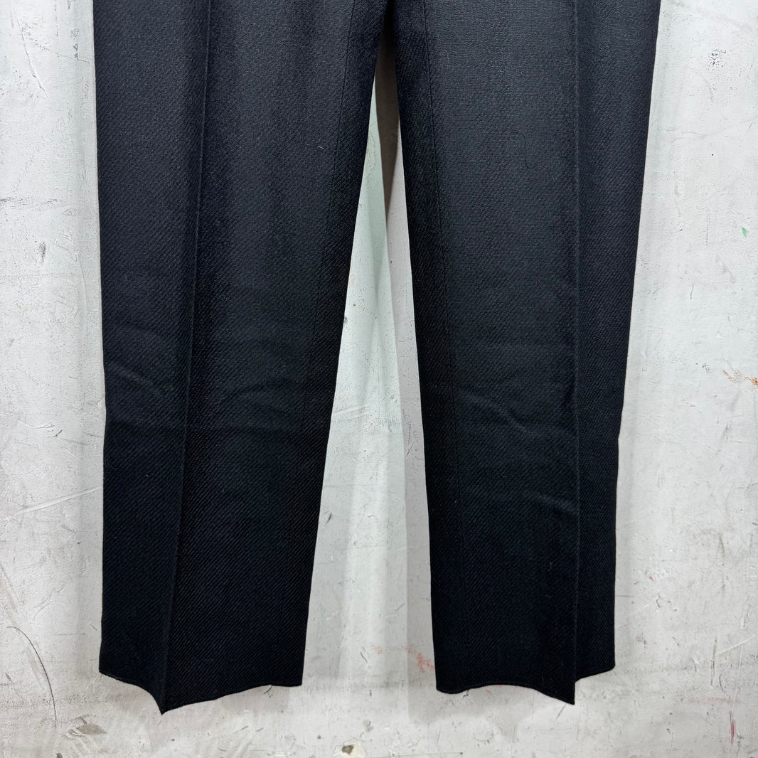 Thom Browne Black Long Wool Trousers
