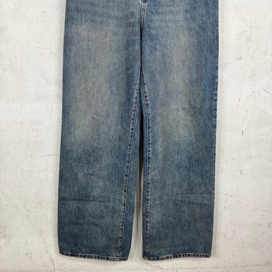 Loewe Dirty Wash High Rise Flared Jeans