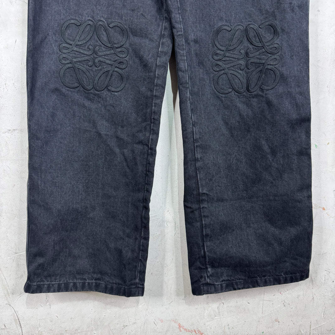 Loewe Black Anagram Jeans