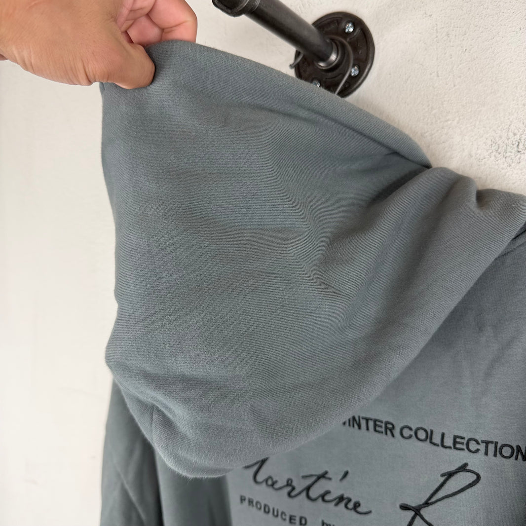 Martine Rose Gray Embroidered Back Logo Hoodie