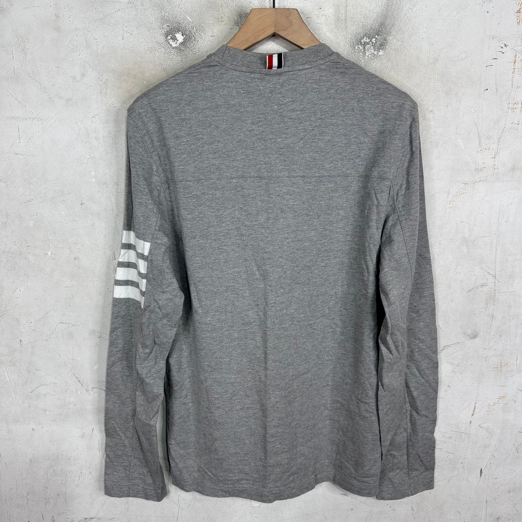 Thom Browne Striped Sleeve Paneled LS T-Shirt
