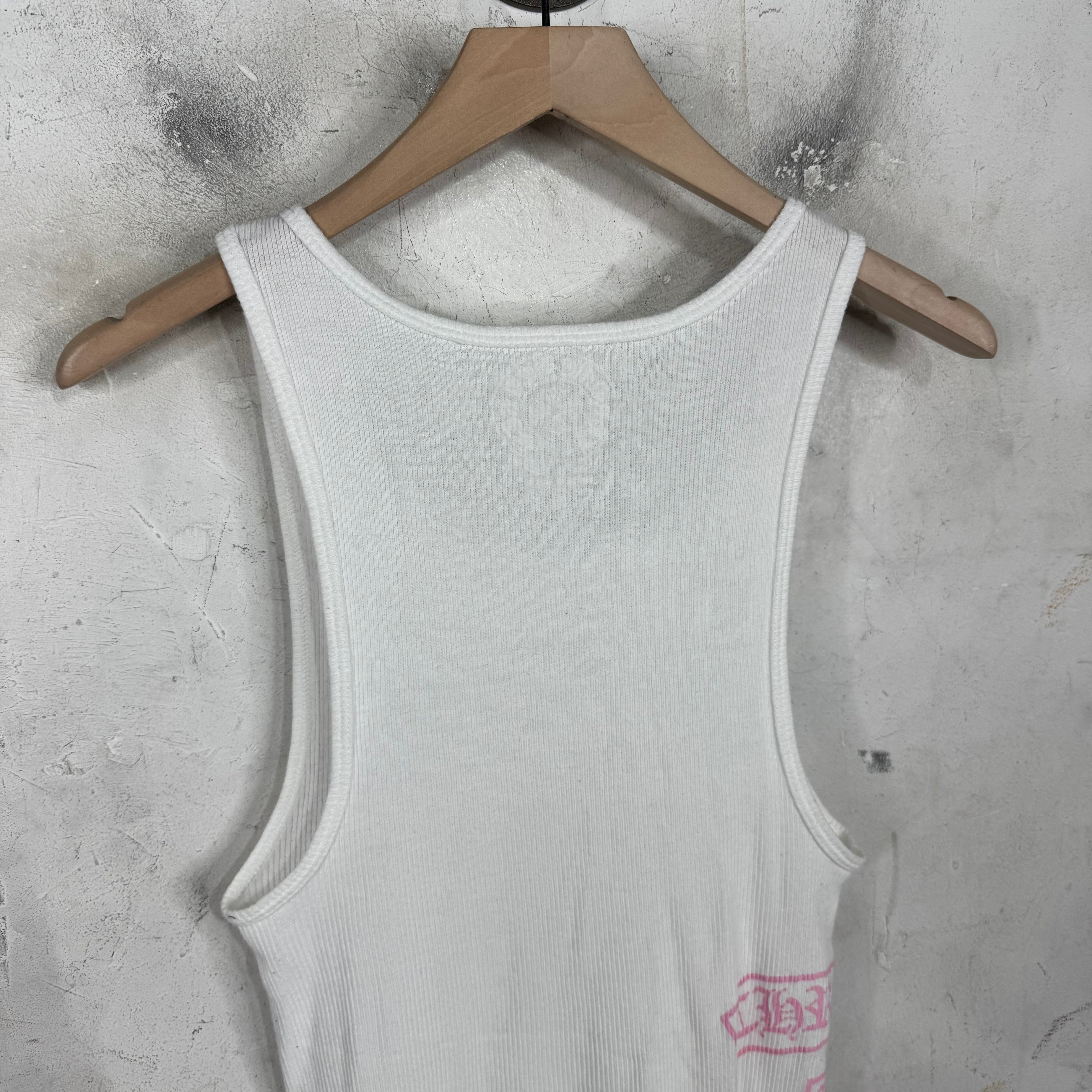 Chrome Hearts T-Bar Vertical Logo Pink Print Tank Top – www.Lukes