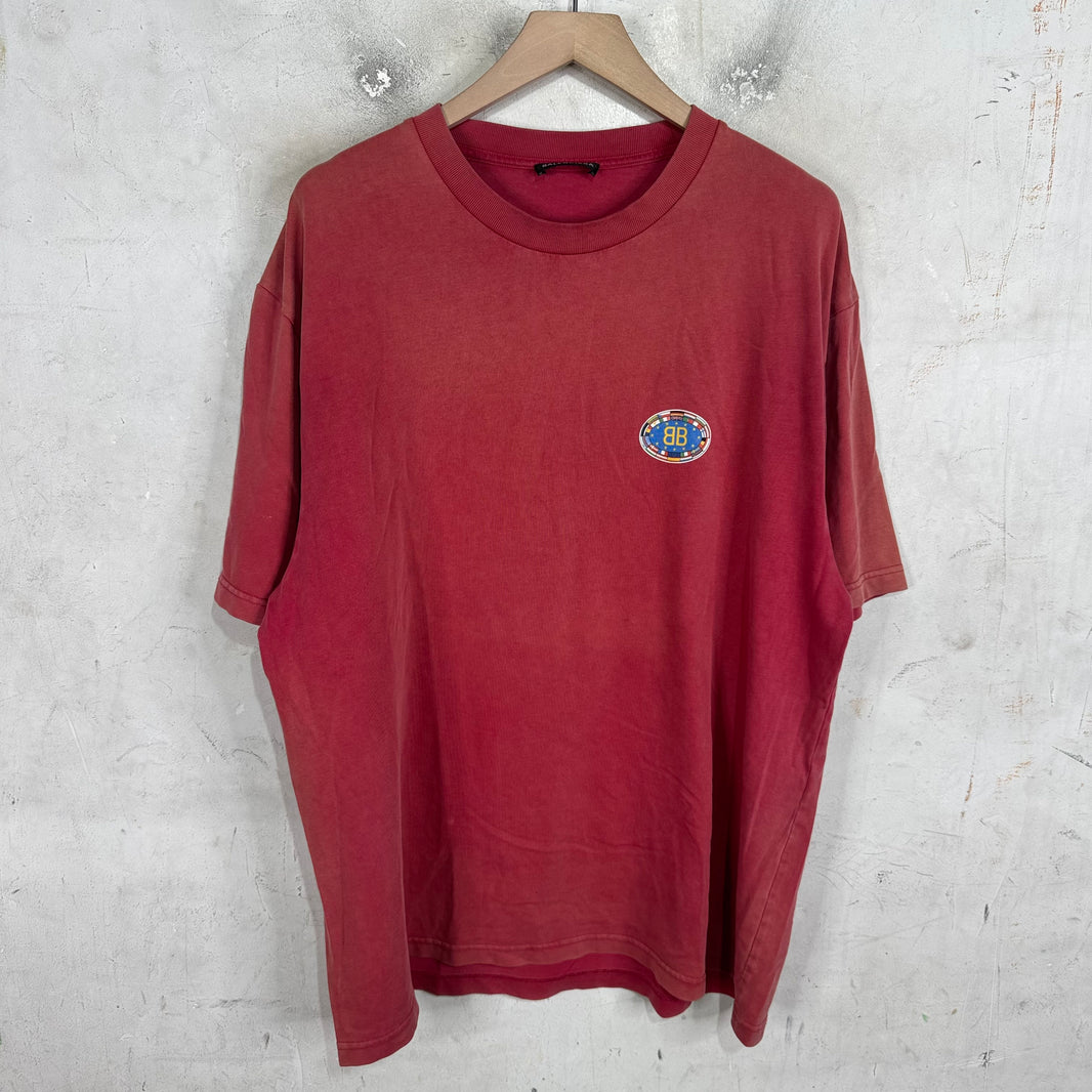 Balenciaga Faded Flag Emblem BB T-Shirt