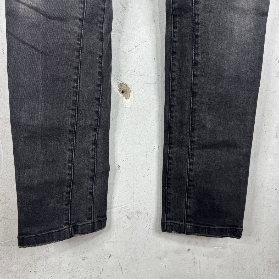 Balmain Faded Wash Biker Jeans