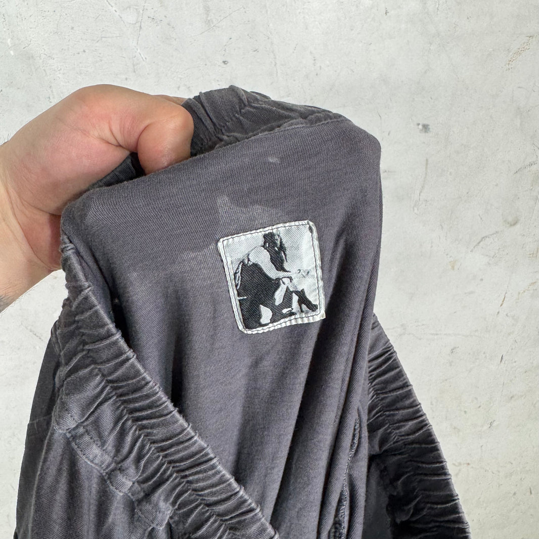 DRKSHDW Grey Smoked Wide Legged Creatch Sweatpants