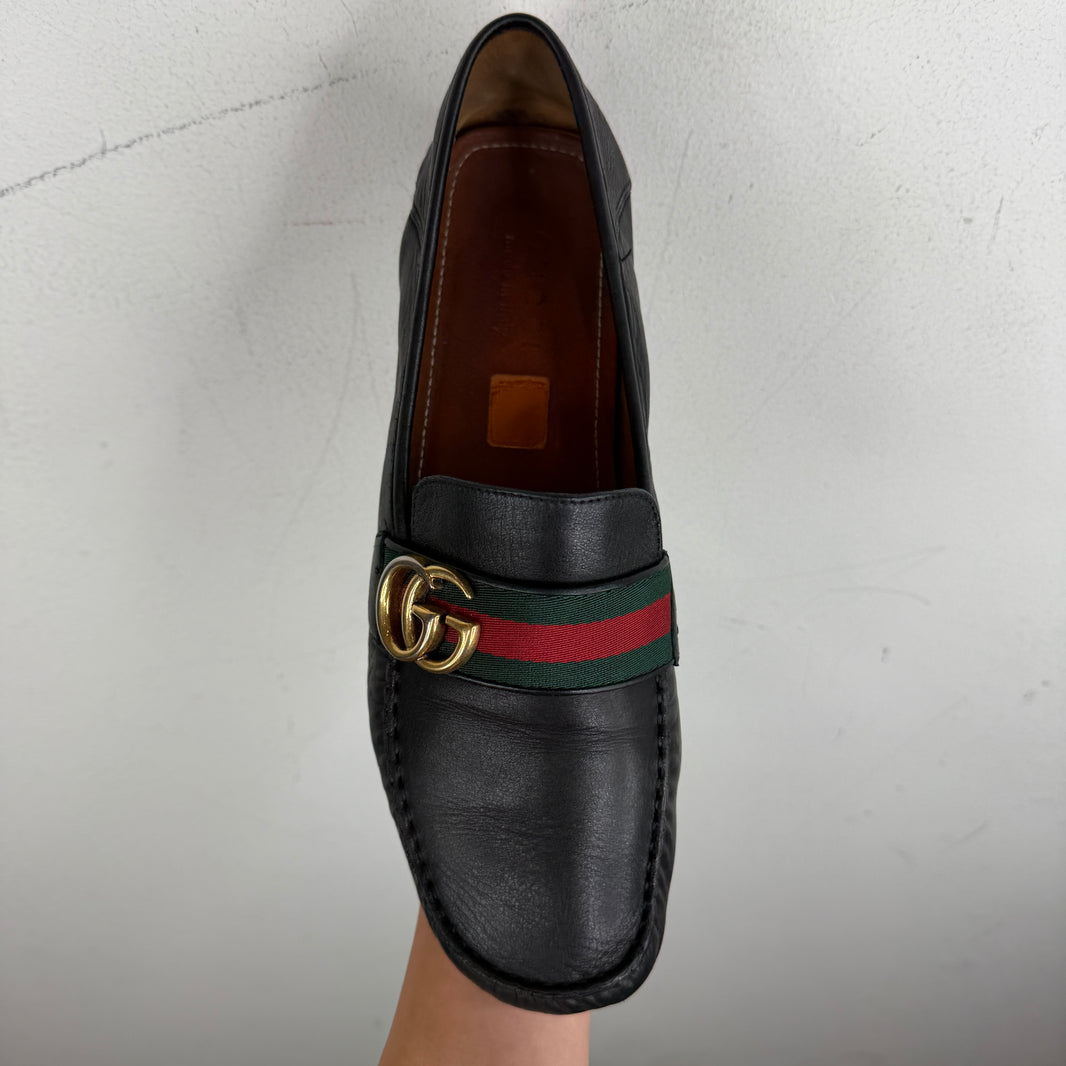 Gucci Leather Web GG Strap Loafer