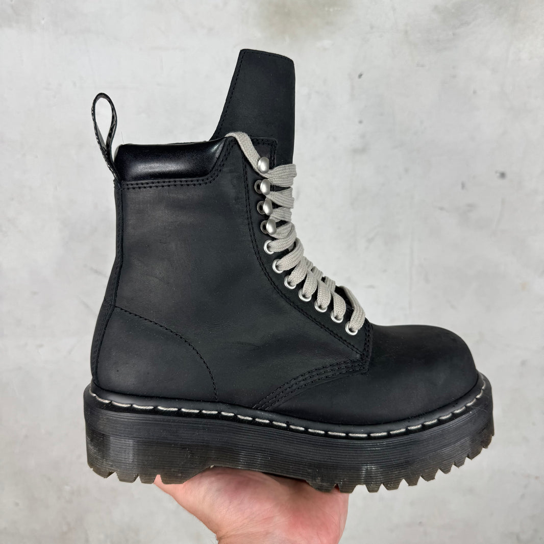 Rick Owens x Doc Marten Steel Toe Quad Boots