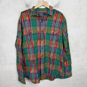 Ralph Lauren Military Plaid Button Up Shirt