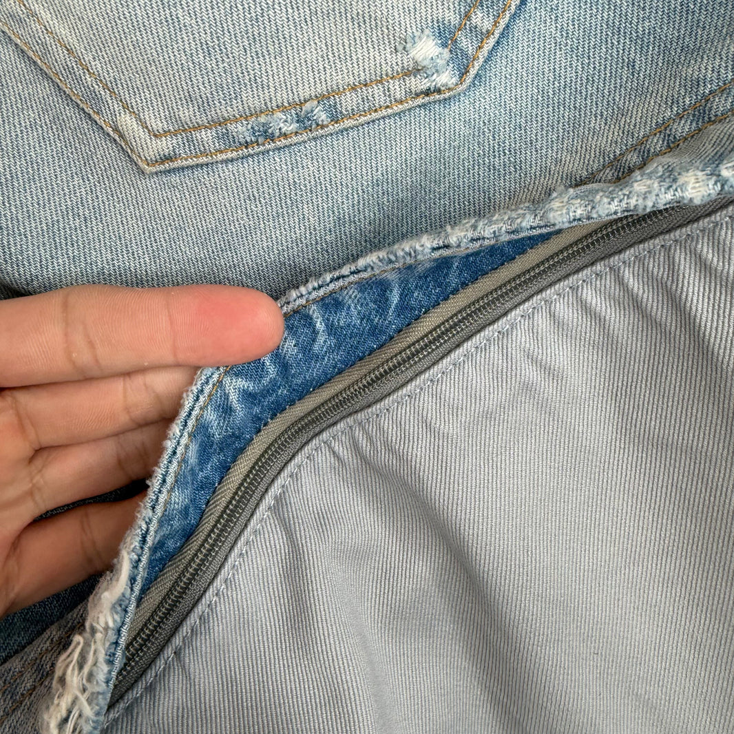 Balenciaga 3 Way Blue Khaki Convertible Pants
