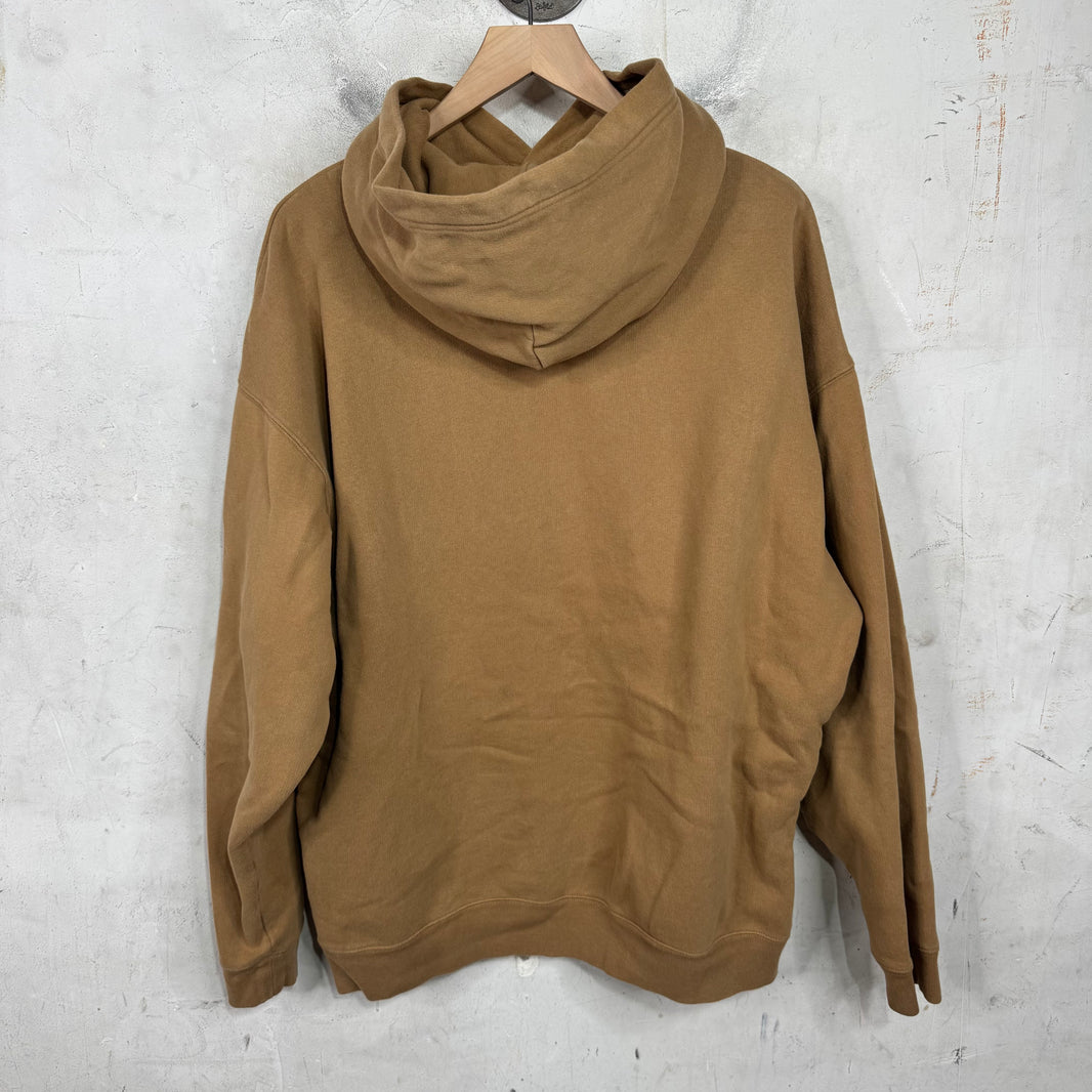 Balenciaga Embroidered Logo Brown Hoodie