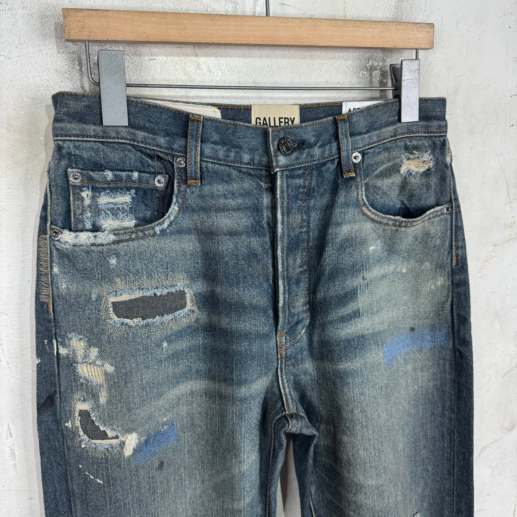 Gallery Dept Distressed Repaired Straight Jeans