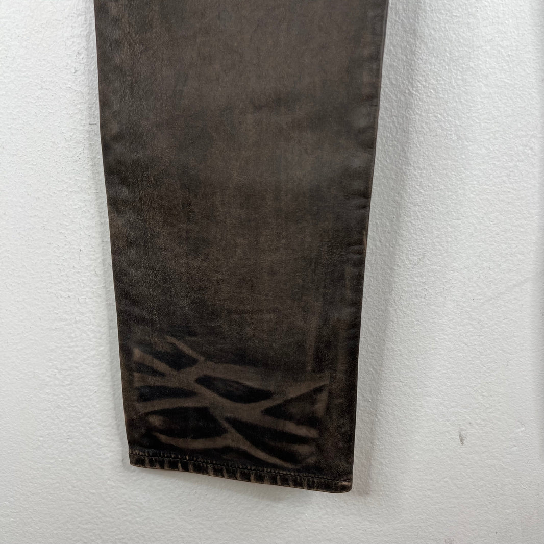 RRL Cross Stitch Leather Jeans