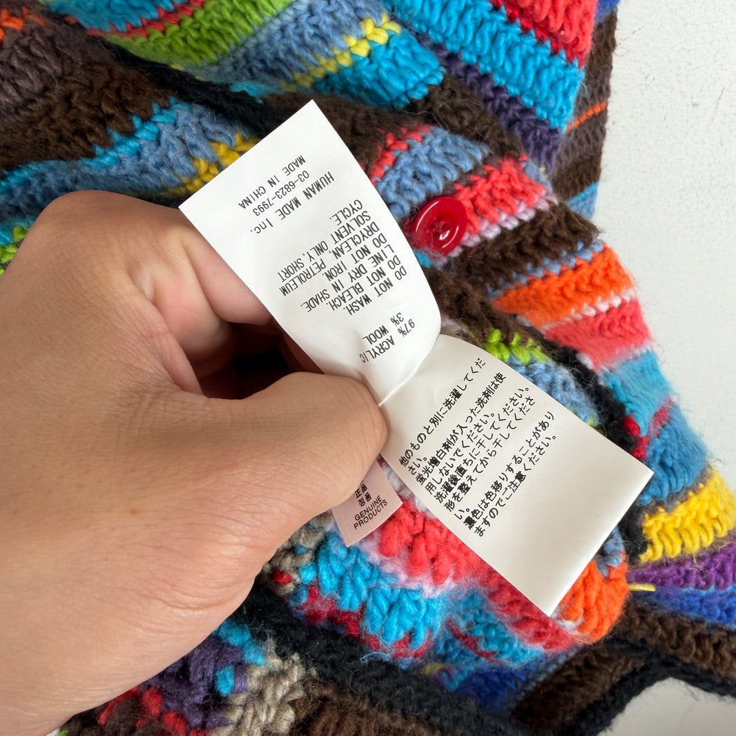CPFM Knit Blue Striped Button Up Cardigan