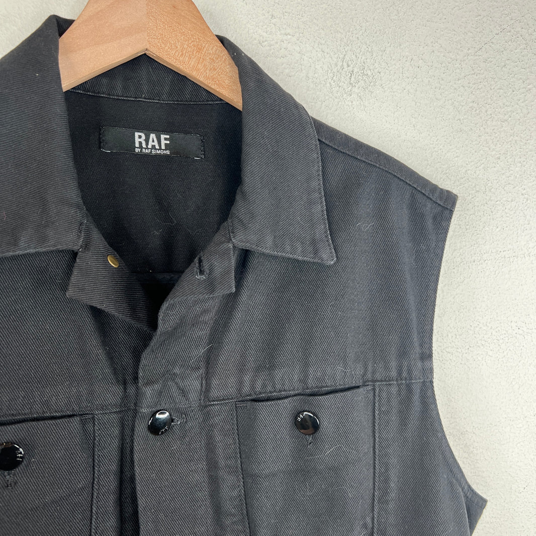 Raf Simons Denim Collared Vest
