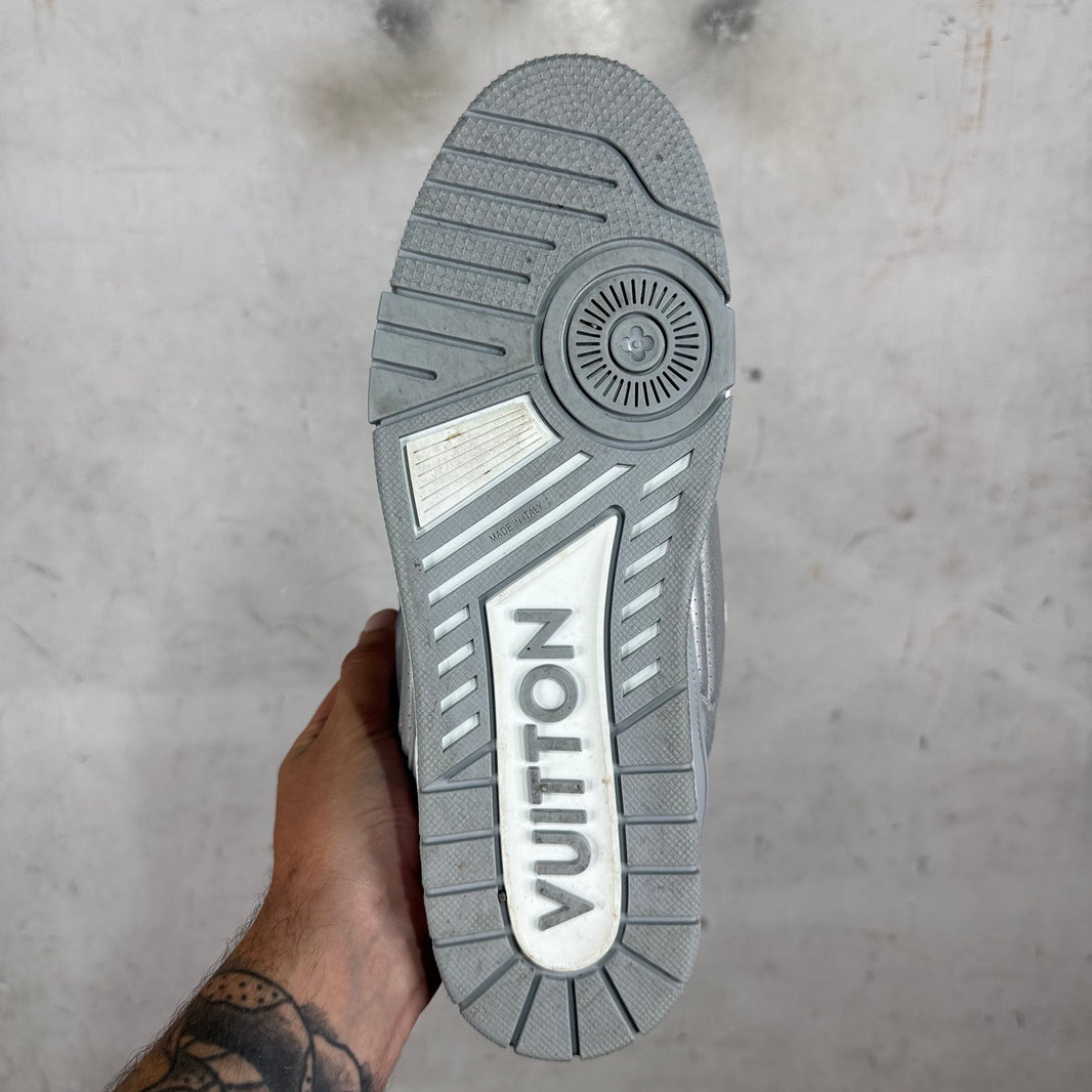 Louis Vuitton Silver Metallic Skate Shoes