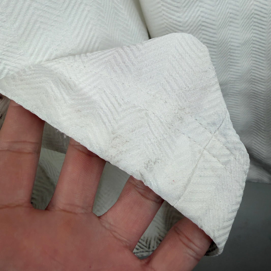 CDG White Pattern Balloon Shorts