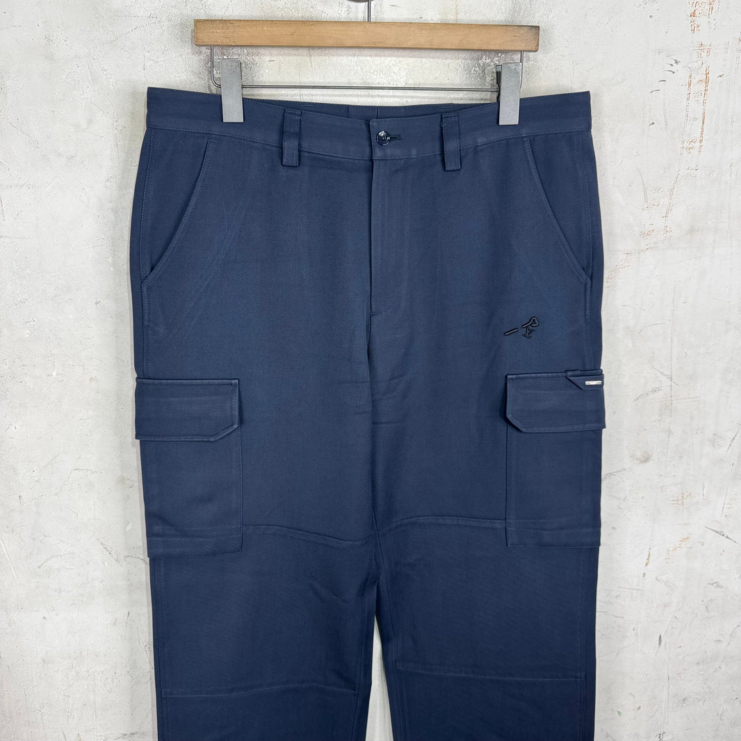 Louis Vuitton Navy Loose Pin Cargo Pants