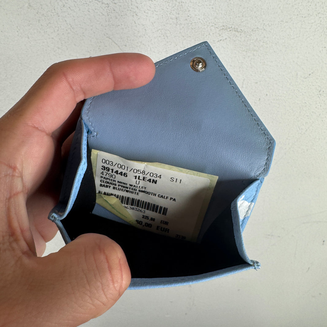 Balenciaga Clouds Papier Mini Snap Wallet