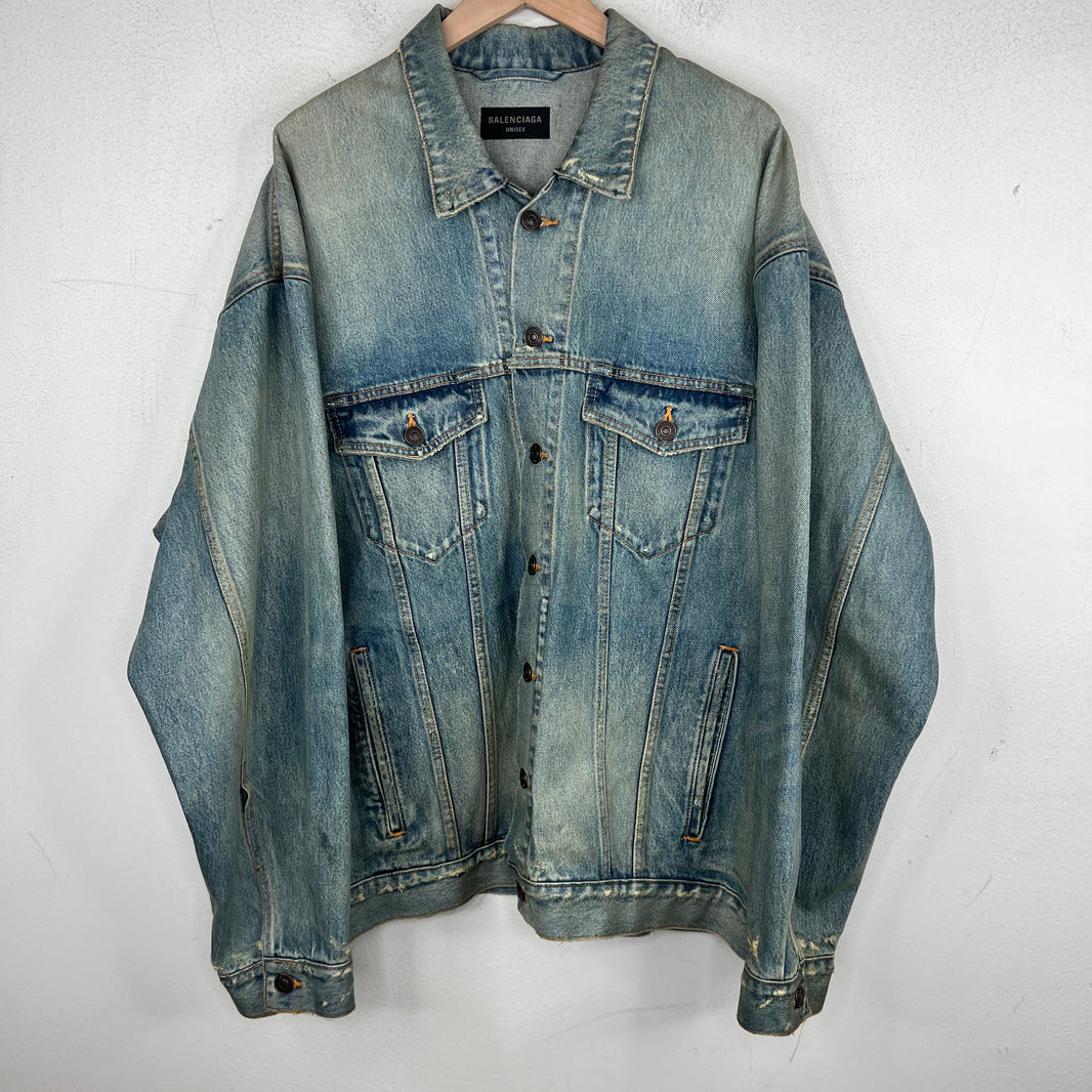 Balenciaga Waxed Trucker Jacket